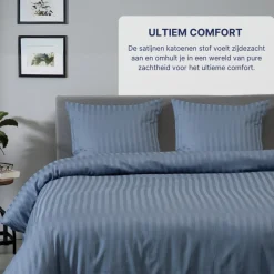 Ten Cate 100% Katoensatijnen Tweepersoons Dekbedovertrek< Slapen