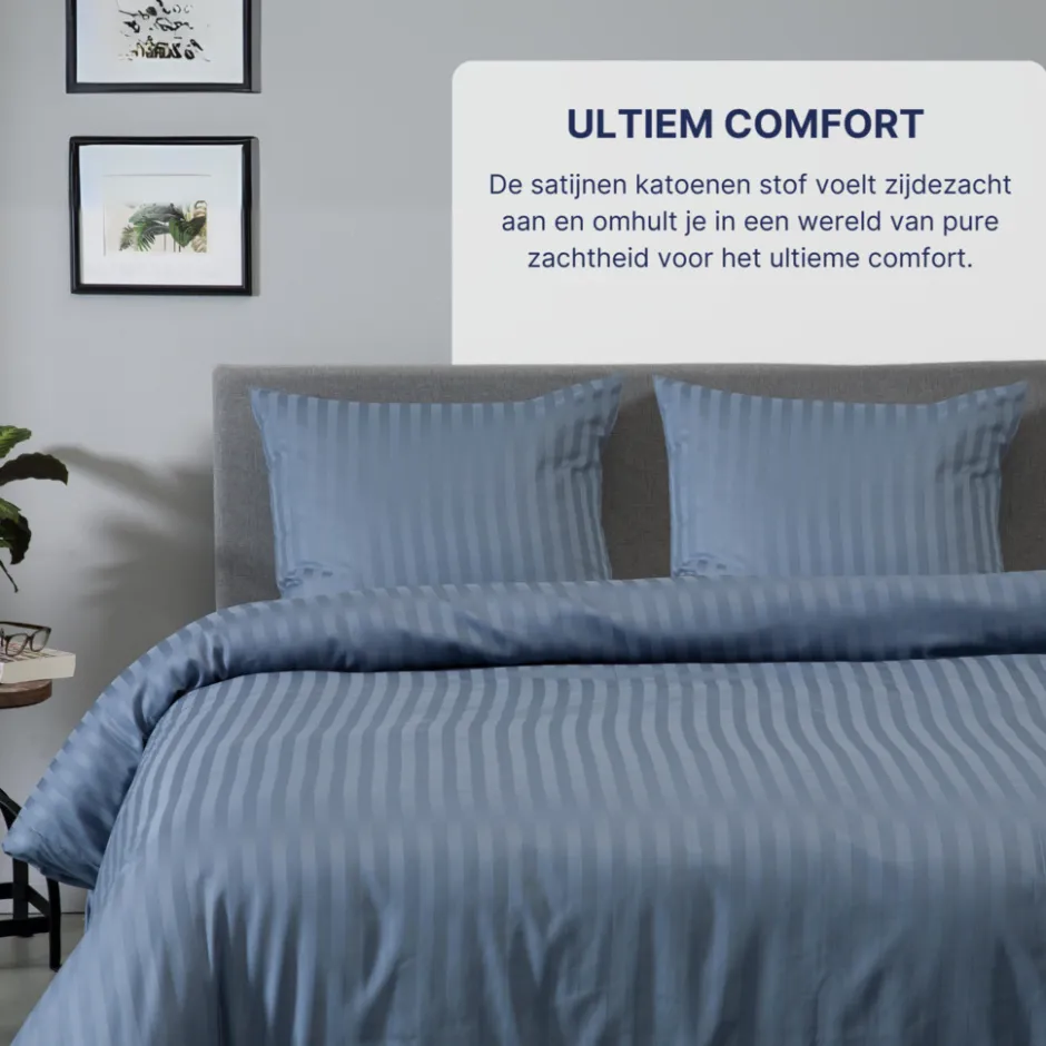 Ten Cate 100% Katoensatijnen Tweepersoons Dekbedovertrek< Slapen