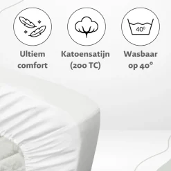 100% Katoensatijnen Hoeslaken|Ten Cate New