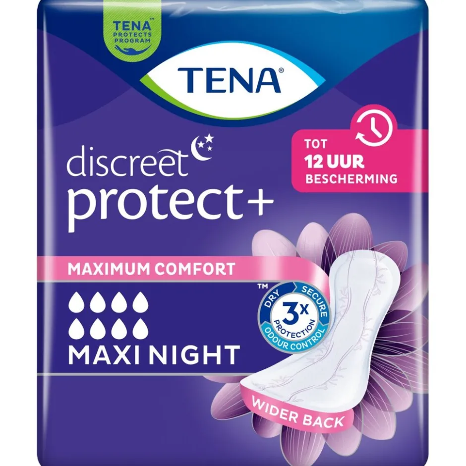 Tena Lady Discreet Maxi Night Verbanden< Incontinentie