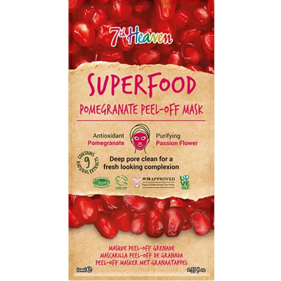 Montagne Jeunesse 7TH Heaven Superfood Pomegranate Peel-Off Mask< Gezichtsmaskers