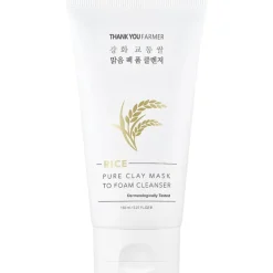 Rice Pure Clay Mask to Foam Cleanser|THANK YOU FARMER New