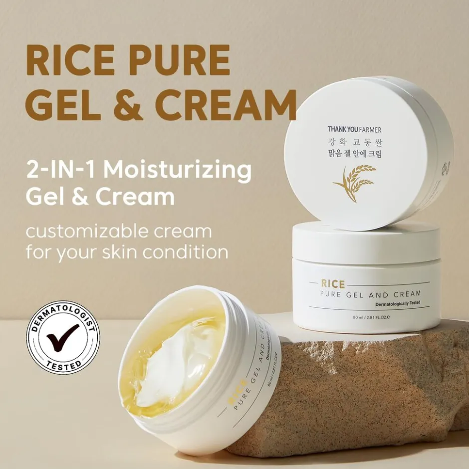 Rice Pure Gel and Cream|THANK YOU FARMER Hot