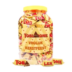 Toblerone Mini melkchocolade "Vrolijk Kerstfeest" kerstcadeau< Trakteren|Chocolade
