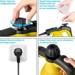 Trendmix Hand Stoomreiniger Met 9-Delige Accessoireset| Outlet