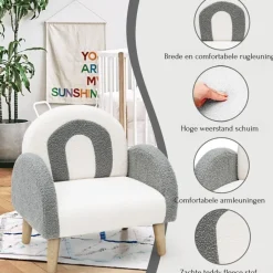 Trendmix Kinder Fauteuil Teddy Stof Regenboog Lounge Stoel< Kinderkameraccessoires