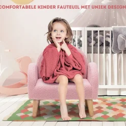 Trendmix Kinder Fauteuil Teddy Stof Regenboog Lounge Stoel< Kinderkameraccessoires