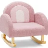 Trendmix Schommelstoel Kinderen Teddy Stof Regenboog Schommelzitje| Best