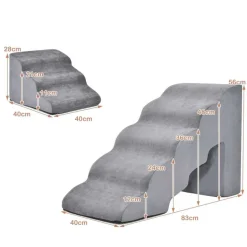 Trendmix twee delige huisdiertrap voor grote en kleine honden en katten met afneembare hoes< Honden