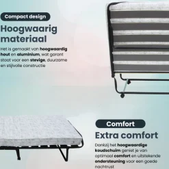 Opklapbed Morena Inclusief Hoofdkussen|Troonz Clearance