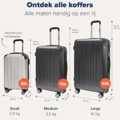 TRVLMORE Handbagage Koffer< Buiten En Vrije Tijd