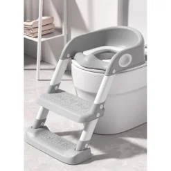 Tryco Grey Toilettrainer met Trapje< Plaspotjes En Toiletverkleiners