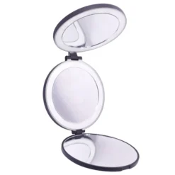 UNIQ Drievoudige Compacte Reismake-upspiegel met Led 5x en 10x Vergroting|