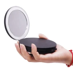 UNIQ Drievoudige Compacte Reismake-upspiegel met Led 5x en 10x Vergroting|