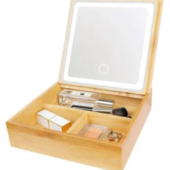 UNIQ 2-in-1 Led Make-upspiegel Sieradendoos en Make-up Organizer< Make-Up Spiegels
