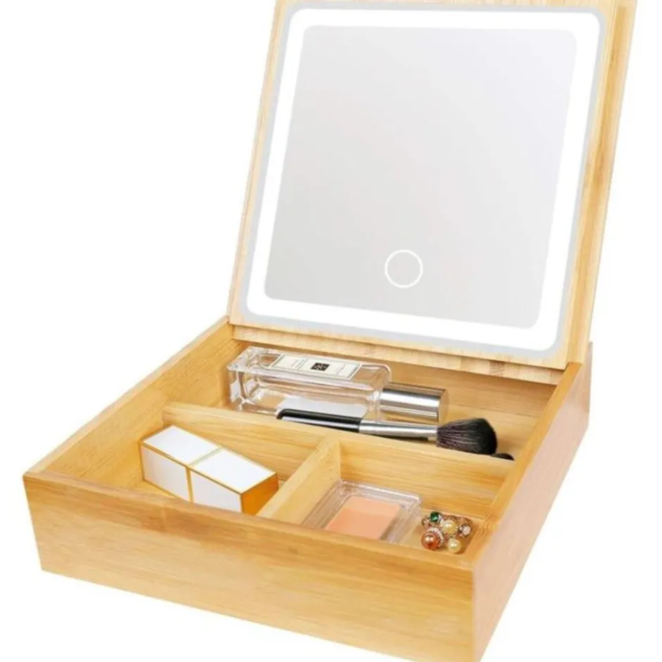 UNIQ 2-in-1 Led Make-upspiegel Sieradendoos en Make-up Organizer< Make-Up Spiegels
