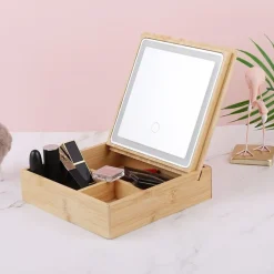 UNIQ 2-in-1 Led Make-upspiegel Sieradendoos en Make-up Organizer< Make-Up Spiegels