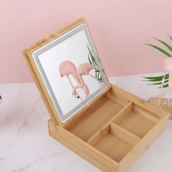 UNIQ 2-in-1 Led Make-upspiegel Sieradendoos en Make-up Organizer< Make-Up Spiegels