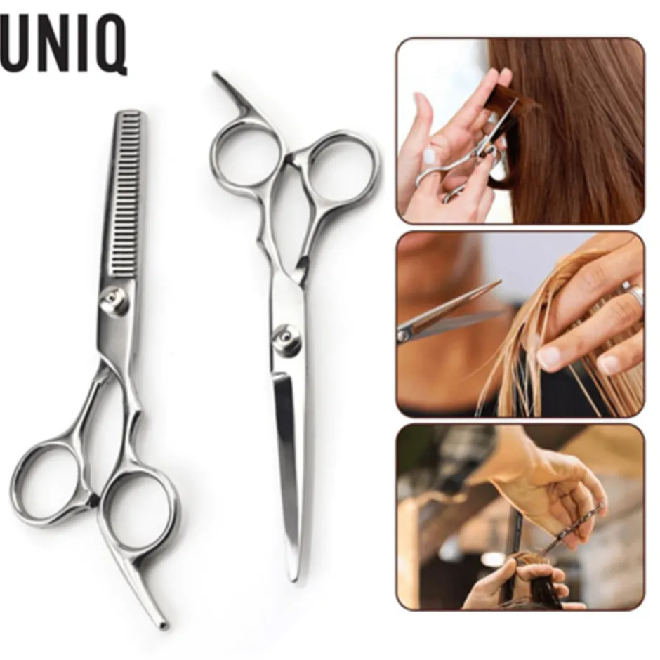 UNIQ Kappersschaar Set voor Thuisgebruik incl. Etui, 2-delig| Hot