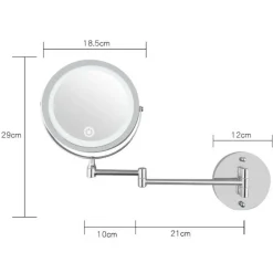 UNIQ Led Cosmeticamake-upspiegel voor Wandmontage met Scharnierar< Make-Up Spiegels
