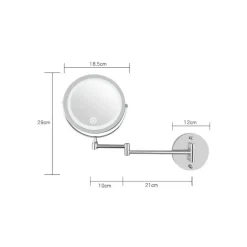UNIQ Led Cosmeticamake-upspiegel voor Wandmontage met Scharnierar< Make-Up Spiegels