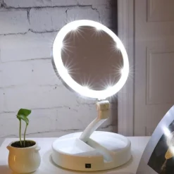 UNIQ Opvouwbare Led Make-up Make-upspiegel en 10x Vergroting| Discount