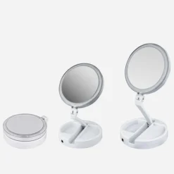UNIQ Opvouwbare Led Make-up Make-upspiegel en 10x Vergroting| Discount