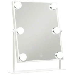UNIQ Xl Hollywood Make-up Make-upspiegel met 6 Led Lampen en Aanraakfunctie< Make-Up Spiegels