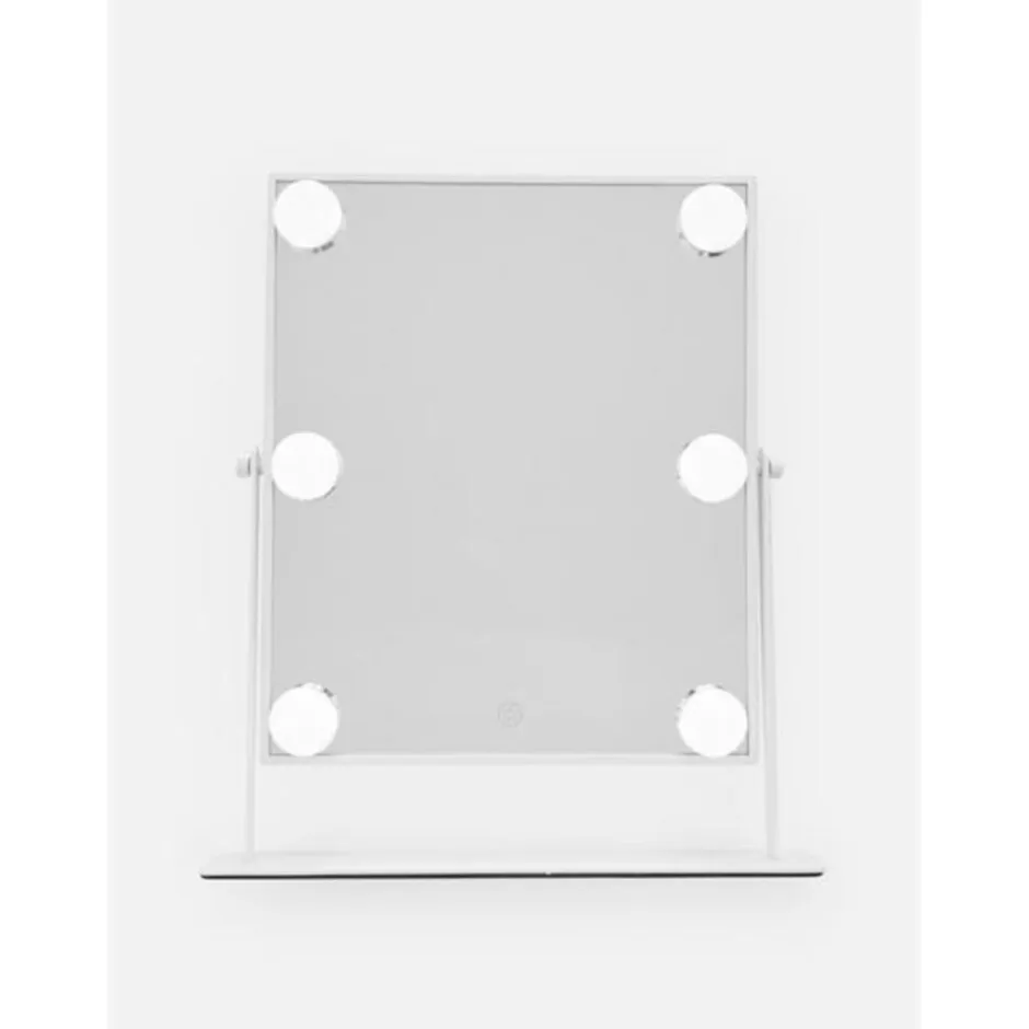 UNIQ Xl Hollywood Make-up Make-upspiegel met 6 Led Lampen en Aanraakfunctie< Make-Up Spiegels