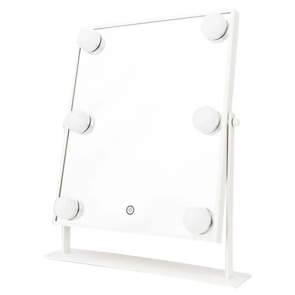 UNIQ Xl Hollywood Make-up Make-upspiegel met 6 Led Lampen en Aanraakfunctie< Make-Up Spiegels
