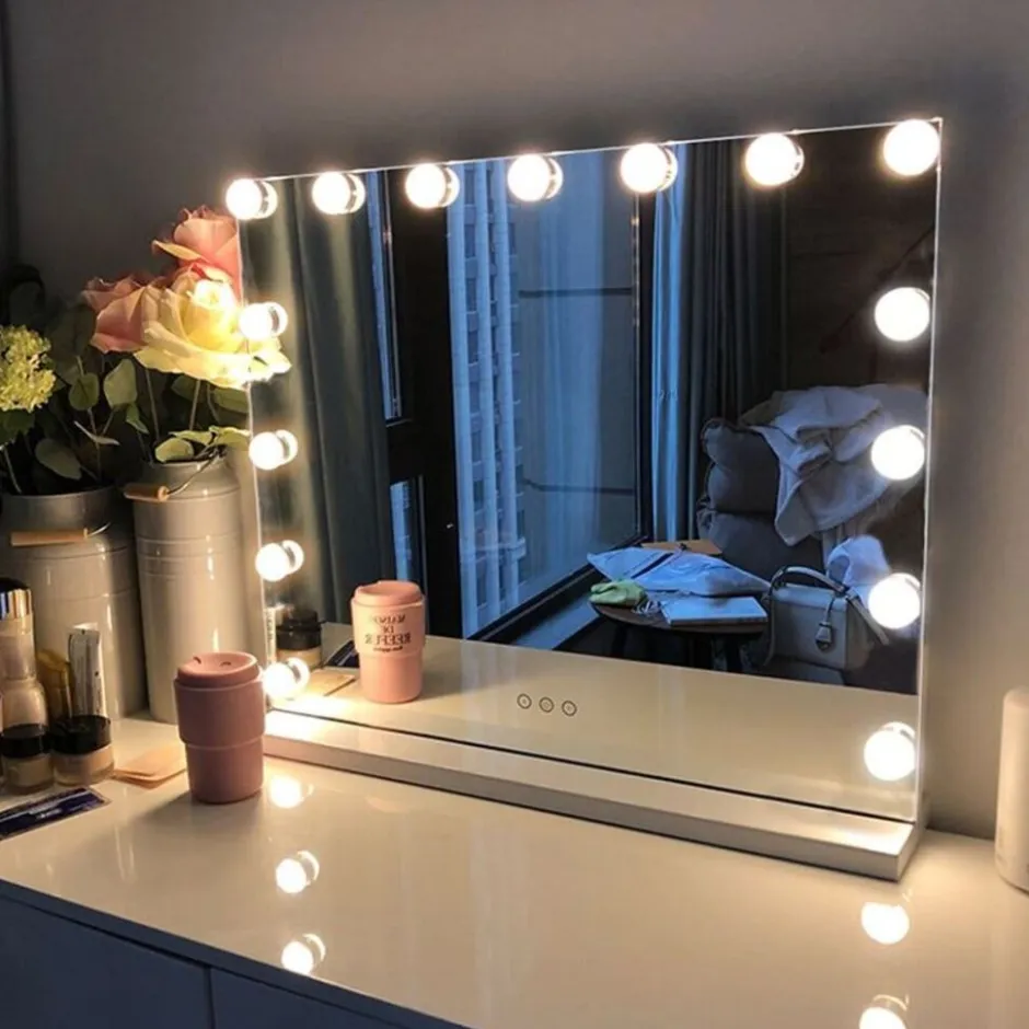UNIQ XL Hollywood Spiegel met 15 LED Lampen & Touch| Hot