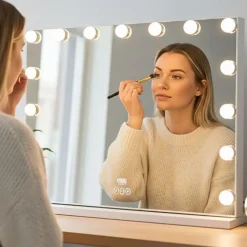 UNIQ XL Luxe Hollywood make-up spiegel met licht< Make-Up Spiegels