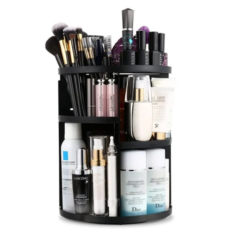 UNIQ 360° Roterende Make‑up Organizer – Zwart< Make-Up Organizers