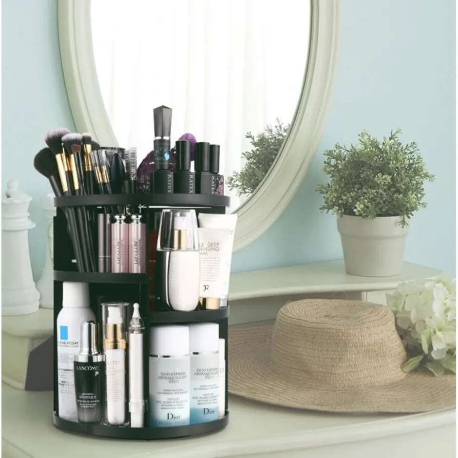 UNIQ 360° Roterende Make‑up Organizer – Zwart< Make-Up Organizers