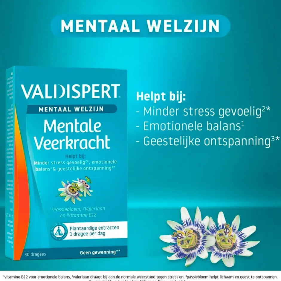 Valdispert Mentaal Welzijn Mentale Veerkracht Dragees< Natuurlijke Supplementen|Rust En Ontspanning