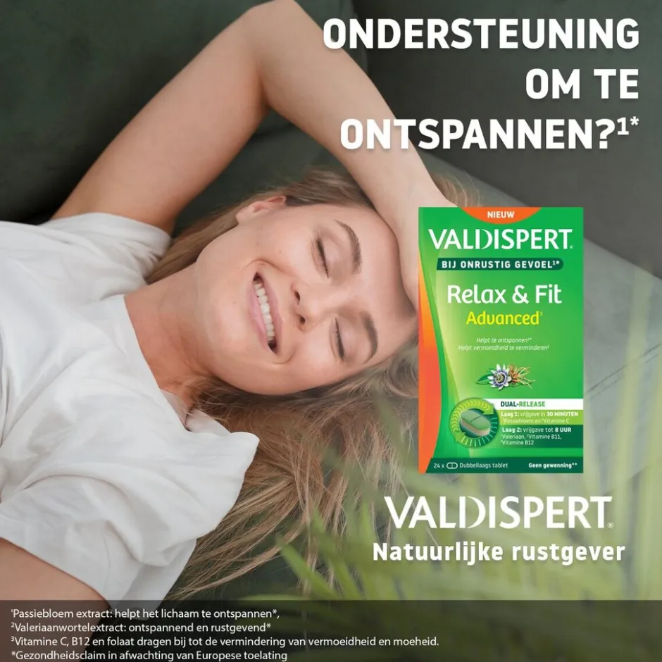 Valdispert Relax & Fit Advanced Tabletten< Natuurlijke Supplementen|Rust En Ontspanning