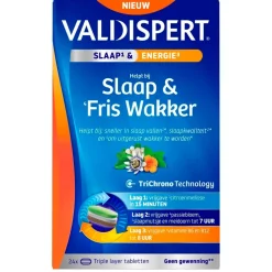 Valdispert Slaap & Fris Wakker Triple Layer Tabletten< Rust En Ontspanning