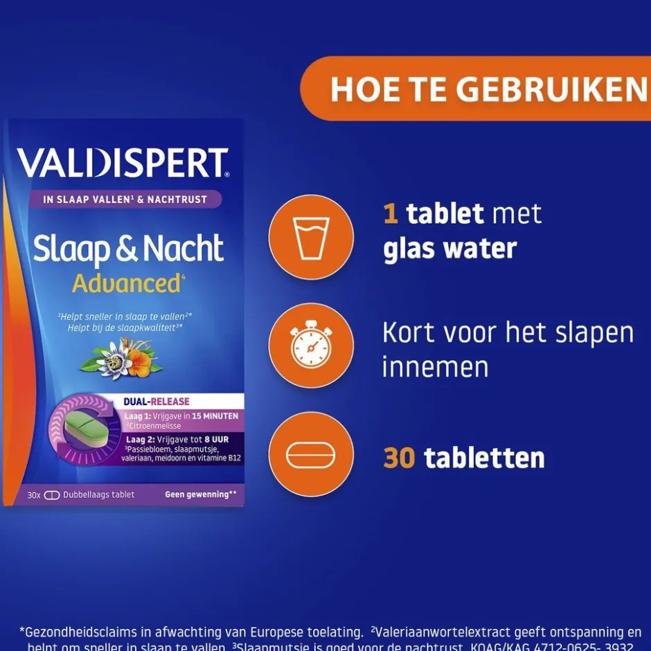 Valdispert Slaap & Nacht Advanced Tabletten< Rust En Ontspanning
