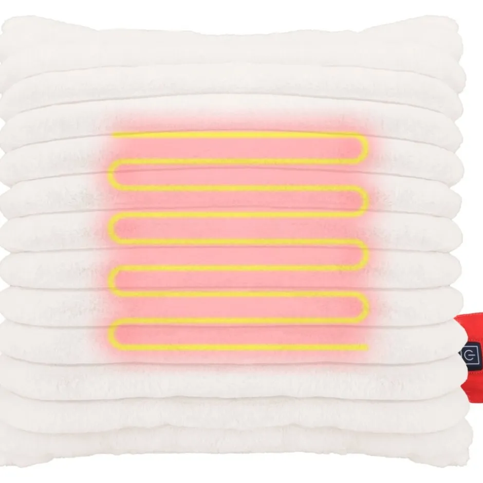 Ribfleece Verwarmd Sierkussen|Villa Volance Outlet