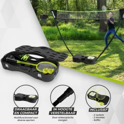 VirtuFit 2-in-1 Portable Badminton- en Tennis Set< Badminton