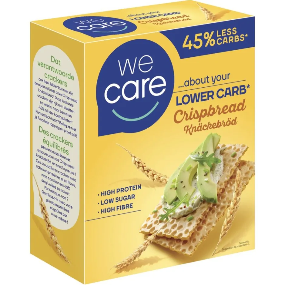 WeCare Lower Carb Crispy Crackers< Verlaagd Koolhydraatgehalte
