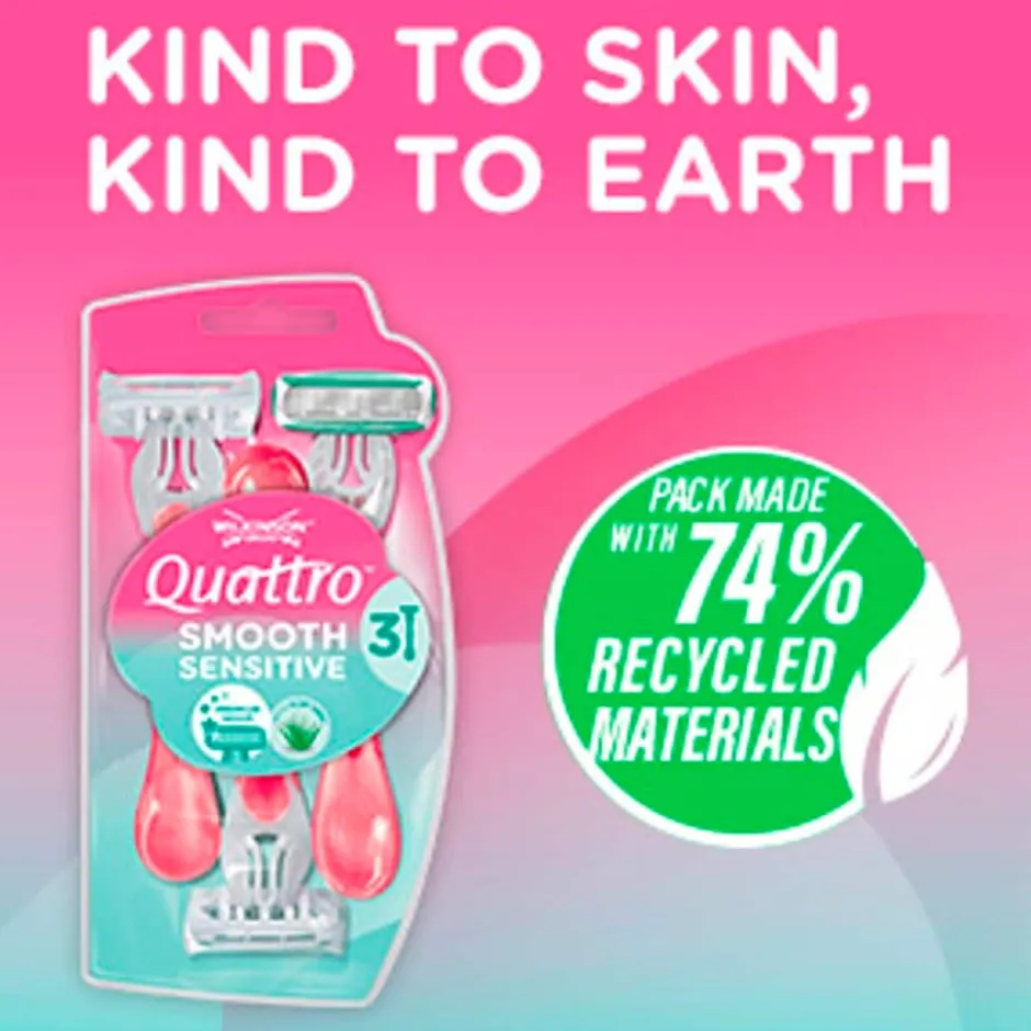 Quattro Smooth Sensitive Wegwerpscheermesjes|Wilkinson Sword Best