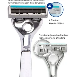 Wilkinson Sword Quattro Titanium Sensitive Limited Edition Scheermes<Heren Scheerapparaten