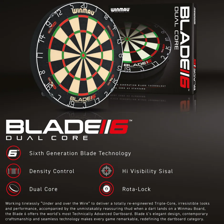 Winmau Blade 6 Dual Core Dartbord< Dart Accessoires