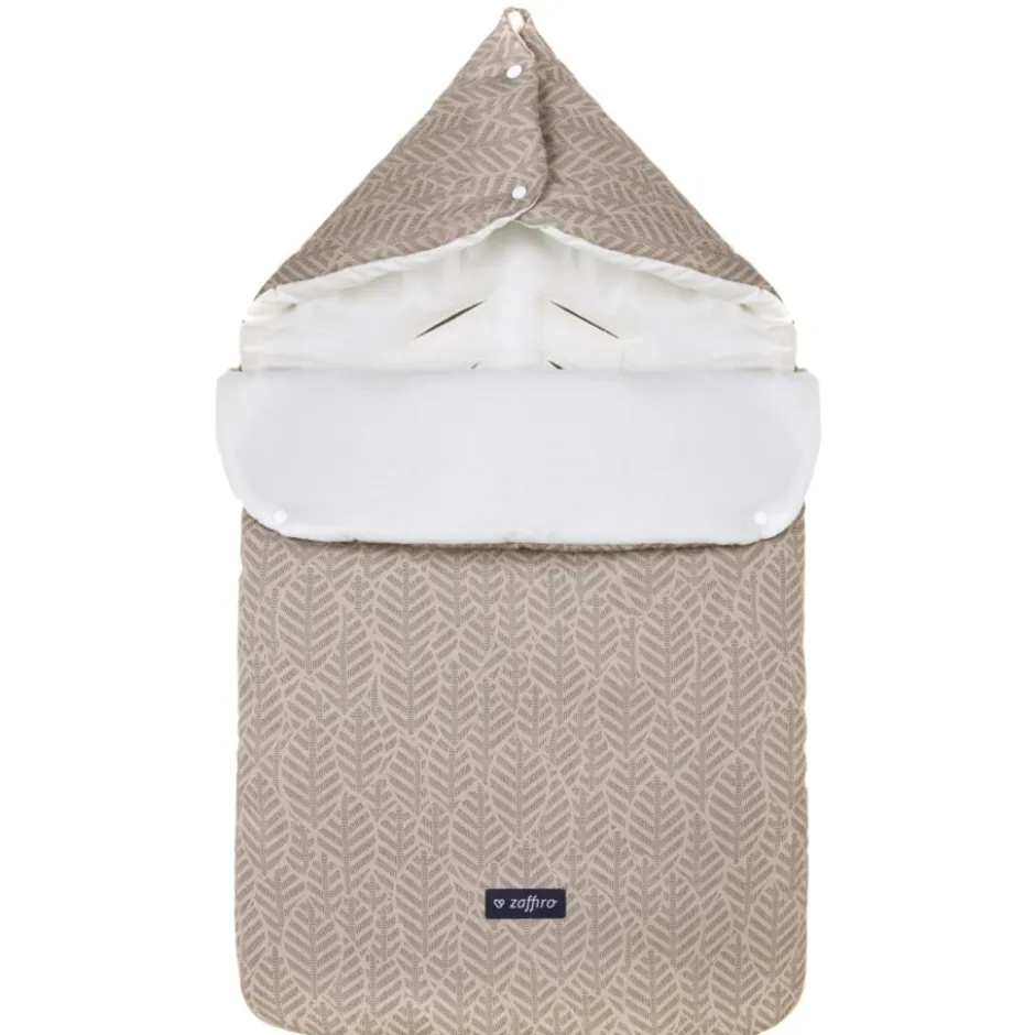 Zaffiro Beige Leaves Basic 5-in-1 Voetenzak< Kinderwagenaccessoires