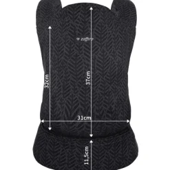 Zaffiro City Graphite Leaves Ergonomische Draagzak< Draagzakken