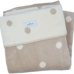 Ecru & Beige Gestipt 75 x 100 cm Wiegdeken|Zaffiro Outlet