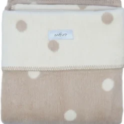 Ecru & Beige Gestipt 75 x 100 cm Wiegdeken|Zaffiro Outlet