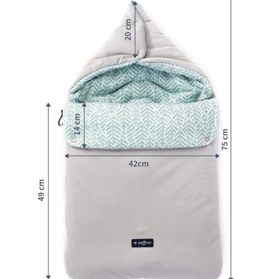 Zaffiro Grey Leaves Basic 5-in-1 Voetenzak< Kinderwagenaccessoires