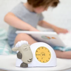 Zazu Sam Schaap Taupe Kinderwekker en Slaaptrainer< Slaaptrainers